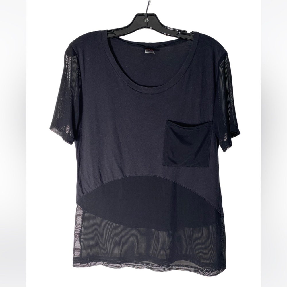 ♠️Black Top with Sheer Detail ♠️